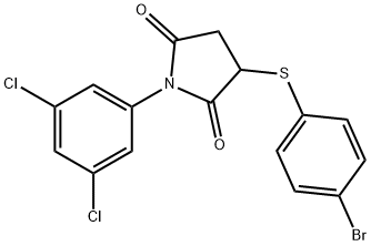 3-[(4-BROMOPHENYL)SULFANYL]-1-(3,5-DICHLOROPHENYL)DIHYDRO-1H-PYRROLE-2,5-DIONE Struktur