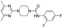 N-(2,4-DIFLUOROPHENYL)-1-[4-(4,6-DIMETHYLPYRIMIDIN-2-YL)PIPERAZIN-1-YL]FORMAMIDE Struktur