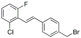 2-[4-(BROMOMETHYL)STYRYL]-1-CHLORO-3-FLUOROBENZENE Struktur