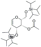 4-O-ACETYL-3,6-DI-O-(TRIISOPROPYLSILYL)-D-GALACTAL Struktur