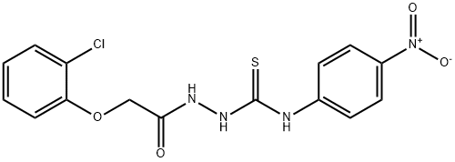 1-(2-(2-CHLOROPHENOXY)ACETYL)-4-(4-NITROPHENYL)THIOSEMICARBAZIDE Struktur