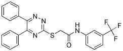 2-[(5,6-DIPHENYL-1,2,4-TRIAZIN-3-YL)THIO]-N-[3-(TRIFLUOROMETHYL)PHENYL]ACETAMIDE Struktur