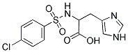 2-([(4-CHLOROPHENYL)SULFONYL]AMINO)-3-(1H-IMIDAZOL-4-YL)PROPANOIC ACID Struktur