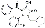 4-BENZOYL-5-(2-FLUOROPHENYL)-3-HYDROXY-1-(TETRAHYDROFURAN-2-YLMETHYL)-1,5-DIHYDRO-2H-PYRROL-2-ONE Struktur