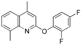 2,4-DIFLUOROPHENYL 4,8-DIMETHYL-2-QUINOLINYL ETHER Struktur