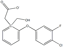 2-(4-CHLORO-3-FLUOROPHENOXY)BENZYL ACETATE Struktur