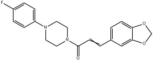 3-(1,3-BENZODIOXOL-5-YL)-1-[4-(4-FLUOROPHENYL)PIPERAZINO]-2-PROPEN-1-ONE Struktur