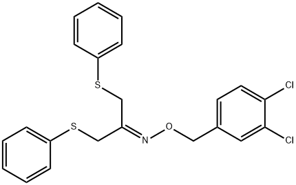 1,3-BIS(PHENYLSULFANYL)ACETONE O-(3,4-DICHLOROBENZYL)OXIME Struktur