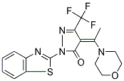 (4Z)-2-(1,3-BENZOTHIAZOL-2-YL)-4-(1-MORPHOLIN-4-YLETHYLIDENE)-5-(TRIFLUOROMETHYL)-2,4-DIHYDRO-3H-PYRAZOL-3-ONE Struktur