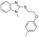 1-METHYL-2-([2-(4-METHYLPHENOXY)ETHYL]THIO)-1H-BENZIMIDAZOLE Struktur