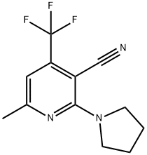 6-METHYL-2-(1-PYRROLIDINYL)-4-(TRIFLUOROMETHYL)NICOTINONITRILE Struktur