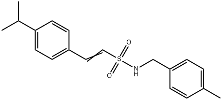 (E)-2-(4-ISOPROPYLPHENYL)-N-(4-METHYLBENZYL)-1-ETHENESULFONAMIDE Struktur