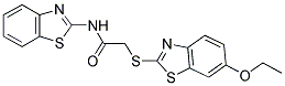 N-1,3-BENZOTHIAZOL-2-YL-2-[(6-ETHOXY-1,3-BENZOTHIAZOL-2-YL)THIO]ACETAMIDE Struktur