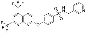 4-([5,7-BIS(TRIFLUOROMETHYL)[1,8]NAPHTHYRIDIN-2-YL]OXY)-N-(3-PYRIDINYLMETHYL)BENZENESULFONAMIDE Struktur