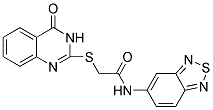 N-(2,1,3-BENZOTHIADIAZOL-5-YL)-2-[(4-OXO-3,4-DIHYDROQUINAZOLIN-2-YL)THIO]ACETAMIDE Struktur