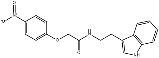 N-(2-INDOL-3-YLETHYL)-2-(4-NITROPHENOXY)ETHANAMIDE Struktur