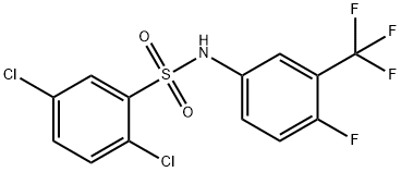 ((2,5-DICHLOROPHENYL)SULFONYL)(4-FLUORO-3-(TRIFLUOROMETHYL)PHENYL)AMINE Struktur