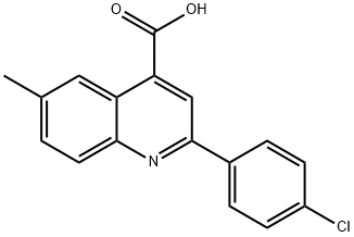 2-(4-CHLORO-PHENYL)-6-METHYL-QUINOLINE-4-CARBOXYLIC ACID Struktur