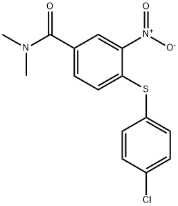 4-[(4-CHLOROPHENYL)SULFANYL]-N,N-DIMETHYL-3-NITROBENZENECARBOXAMIDE Struktur