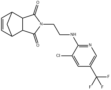 4-(2-([3-CHLORO-5-(TRIFLUOROMETHYL)-2-PYRIDINYL]AMINO)ETHYL)-4-AZATRICYCLO[5.2.1.0(2,6)]DEC-8-ENE-3,5-DIONE Struktur