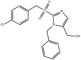 (1-BENZYL-2-[(4-CHLOROBENZYL)SULFONYL]-1H-IMIDAZOL-5-YL)METHANOL Struktur