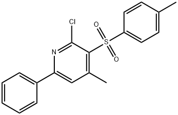 2-CHLORO-4-METHYL-3-[(4-METHYLPHENYL)SULFONYL]-6-PHENYLPYRIDINE Struktur