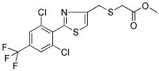 METHYL 2-[((2-[2,6-DICHLORO-4-(TRIFLUOROMETHYL)PHENYL]-1,3-THIAZOL-4-YL)METHYL)THIO]ACETATE Struktur