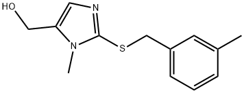 (1-METHYL-2-[(3-METHYLBENZYL)SULFANYL]-1H-IMIDAZOL-5-YL)METHANOL Struktur