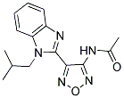 N-[4-(1-ISOBUTYL-1H-BENZIMIDAZOL-2-YL)-1,2,5-OXADIAZOL-3-YL]ACETAMIDE Struktur