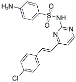 4-AMINO-N-{4-[(E)-2-(4-CHLOROPHENYL)VINYL]PYRIMIDIN-2-YL}BENZENESULFONAMIDE Struktur