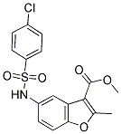 METHYL 5-{[(4-CHLOROPHENYL)SULFONYL]AMINO}-2-METHYL-1-BENZOFURAN-3-CARBOXYLATE Struktur