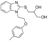 3-((1-[2-(4-METHYLPHENOXY)ETHYL]-1H-BENZIMIDAZOL-2-YL)THIO)PROPANE-1,2-DIOL Struktur