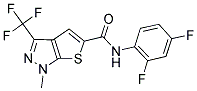 N-(2,4-DIFLUOROPHENYL)-1-METHYL-3-(TRIFLUOROMETHYL)-1H-THIENO[2,3-C]PYRAZOLE-5-CARBOXAMIDE Struktur