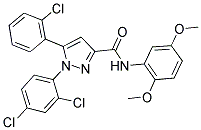 5-(2-CHLOROPHENYL)-1-(2,4-DICHLOROPHENYL)-N-(2,5-DIMETHOXYPHENYL)-1H-PYRAZOLE-3-CARBOXAMIDE Struktur