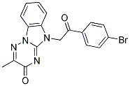 5-[2-(4-BROMOPHENYL)-2-OXOETHYL]-2-METHYL[1,2,4]TRIAZINO[2,3-A]BENZIMIDAZOL-3(5H)-ONE Struktur