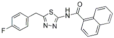 N-[5-(4-FLUOROBENZYL)-1,3,4-THIADIAZOL-2-YL]-1-NAPHTHAMIDE Struktur