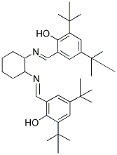 2,4-DITERT-BUTYL-6-((E)-[(2-([(E)-(3,5-DITERT-BUTYL-2-HYDROXYPHENYL)METHYLIDENE]AMINO)CYCLOHEXYL)IMINO]METHYL)PHENOL Struktur