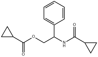 2-[(CYCLOPROPYLCARBONYL)AMINO]-2-PHENYLETHYL CYCLOPROPANECARBOXYLATE Struktur