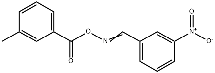 1-(([(3-METHYLBENZOYL)OXY]IMINO)METHYL)-3-NITROBENZENE Struktur