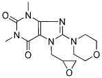 1,3-DIMETHYL-8-MORPHOLINO-7-(2-OXIRANYLMETHYL)-2,3,6,7-TETRAHYDRO-1H-2,6-PURINEDIONE Struktur