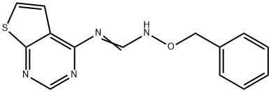 N'-(BENZYLOXY)-N-THIENO[2,3-D]PYRIMIDIN-4-YLIMINOFORMAMIDE Struktur