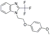 1-[2-(4-METHOXYPHENOXY)ETHYL]-2-(TRIFLUOROMETHYL)-1H-BENZIMIDAZOLE Struktur