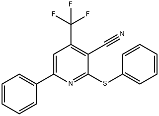 6-PHENYL-2-(PHENYLSULFANYL)-4-(TRIFLUOROMETHYL)NICOTINONITRILE Struktur