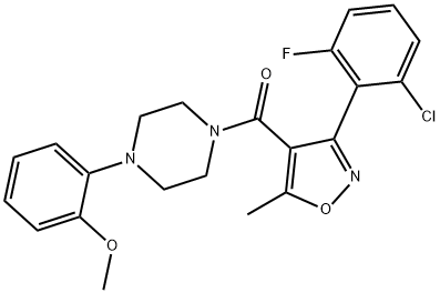 3-(6-CHLORO-2-FLUOROPHENYL)-5-METHYLISOXAZOL-4-YL-4-(2-METHOXYPHENYL)PIPERAZINYL KETONE Struktur