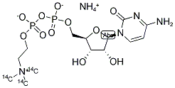 CYTIDINE 5'-DIPHOSPHO[METHYL-14C]CHOLINE, AMMONIUM SALT Struktur