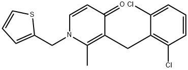 3-(2,6-DICHLOROBENZYL)-2-METHYL-1-(2-THIENYLMETHYL)-4(1H)-PYRIDINONE Struktur