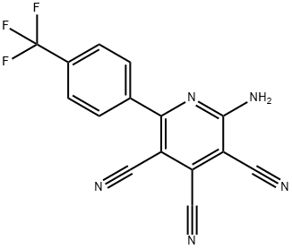 2-AMINO-6-[4-(TRIFLUOROMETHYL)PHENYL]-3,4,5-PYRIDINETRICARBONITRILE Struktur