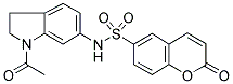 N-(1-ACETYL-2,3-DIHYDRO-(1H)-INDOL-6-YL)-2-OXO-1-BENZOPYRAN-6-SULPHONAMIDE Struktur