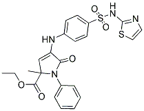 ETHYL 2-METHYL-5-OXO-1-PHENYL-4-(4-(N-THIAZOL-2-YLSULFAMOYL)PHENYLAMINO)-2,5-DIHYDRO-1H-PYRROLE-2-CARBOOXYLATE Struktur