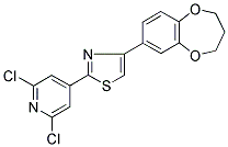 2,6-DICHLORO-4-[4-(3,4-DIHYDRO-2H-1,5-BENZODIOXEPIN-7-YL)-1,3-THIAZOL-2-YL]PYRIDINE Struktur